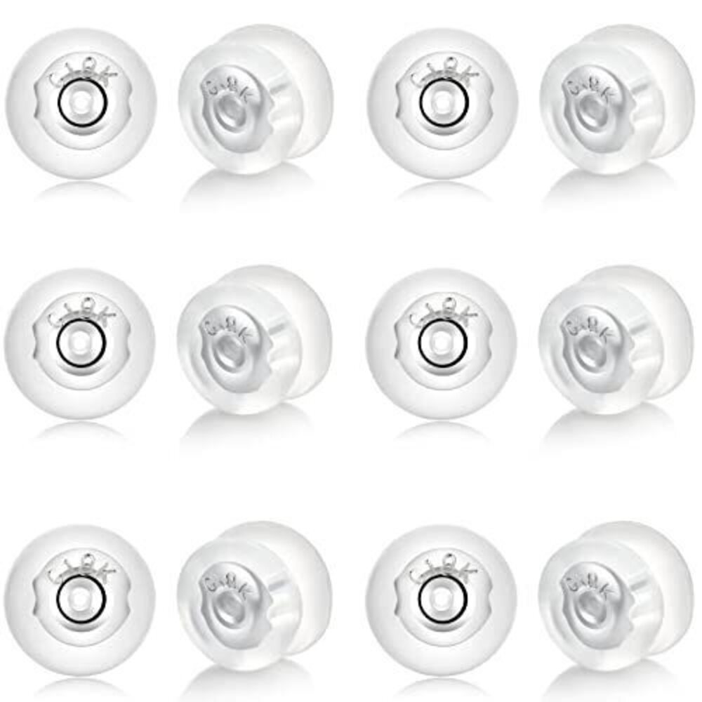 6872 Earring Backs,18K Gold Silicone Earring Backs Replacements
